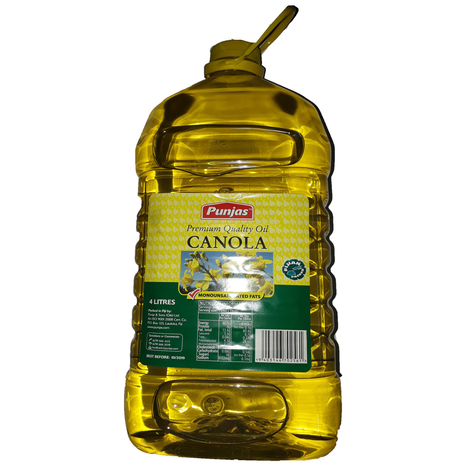 PUNJAS CANOLA OIL 4LTR.