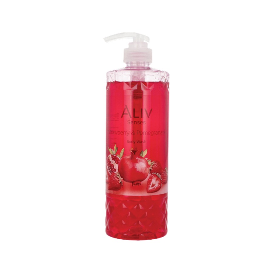 ALIV BODY WASH 900ML SBERRY+ PMGRNT