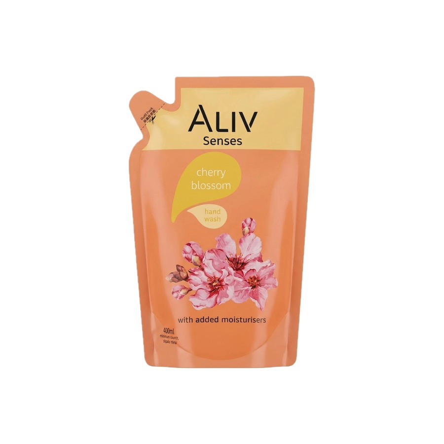 ALIV H/WASH 400ML C/BLOSSOM POUCH