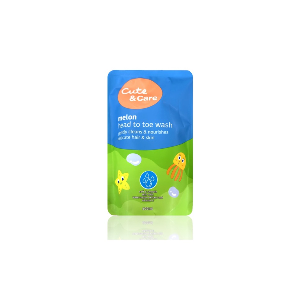 CUTE+CARE HTT TDL WASH PCH 600ML MELON