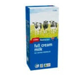 COLES FULL CREAM MILK 1LTR UHT