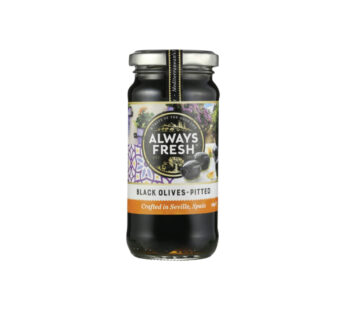 ALWAYS FRESH BLACK PITTED OLIVES 220G