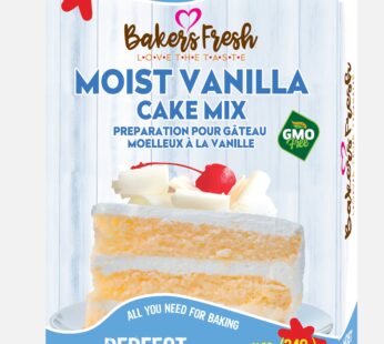 BAKERS FRESH MOIST VANILLA CAKE MIX 340G