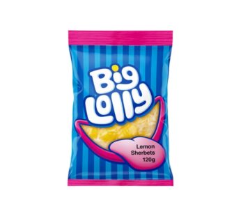 BIG LOLLY LEMON SHERBETS 120GM