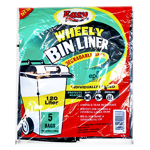EASY WHEELY BIN LINER BAGS 120L 5S