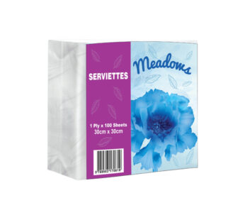 MEADOWS SERVIETTES 1 PLY X 100 SHEETS