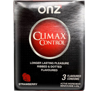 ONZ CLIMAX CONTROL STRWBRY CONDOMS 3S