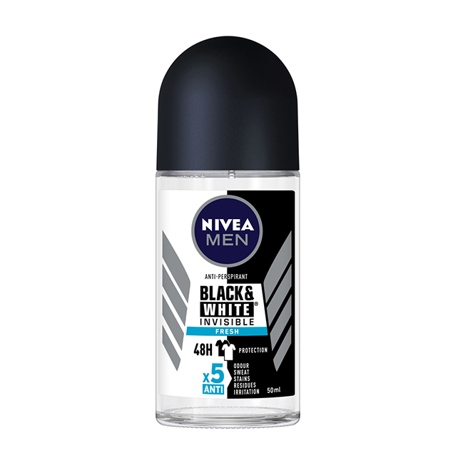 NIVEA MEN DEO R/ON B&W FRESH 50ML