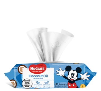 NAPPY TIME COCONUT OIL BABY WIPES 80s