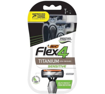 BIC FLEX 4 TITANIUM SENSITIVE  SHAVER 3s