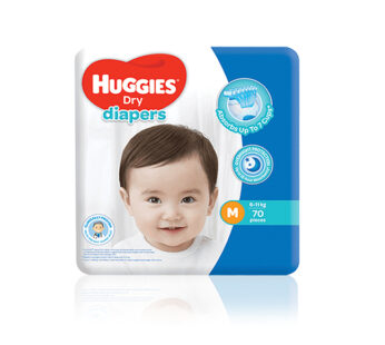 HUGGIES DRY DIAPERS M 70S