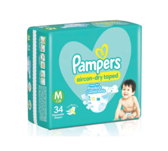 PAMPERS BABY DIAPERS MEDIUM 34S