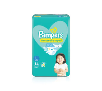 PAMPERS BABY DIAPERS LARGE 14S
